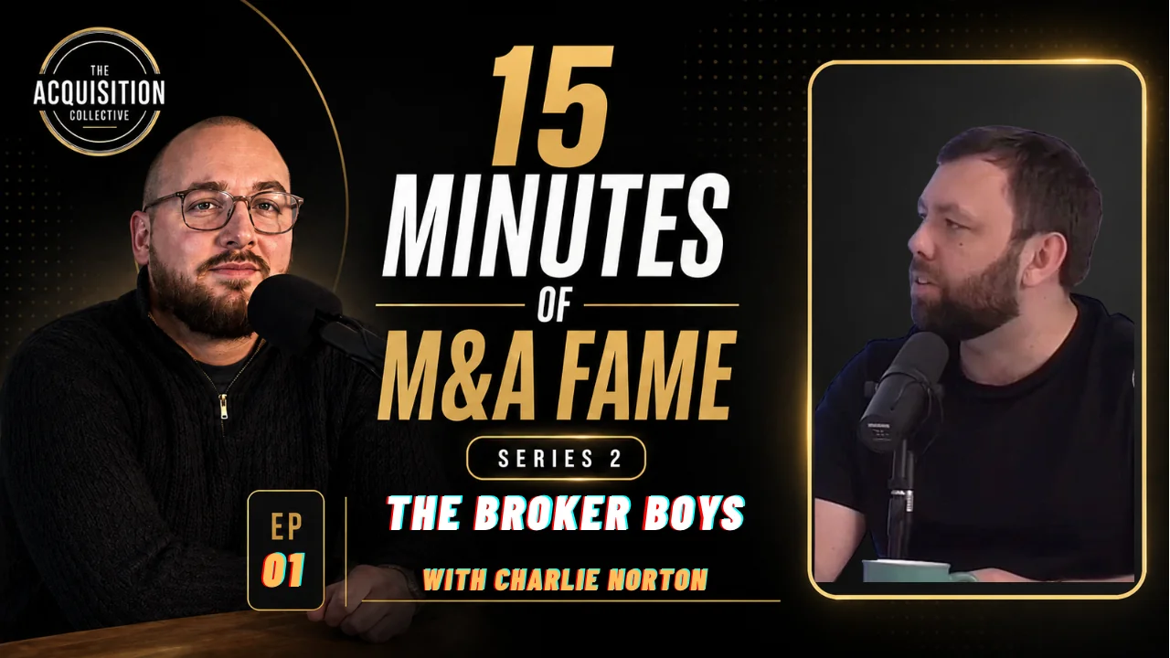 15 Minutes of M&A Fame podcast featuring Charlie Norton